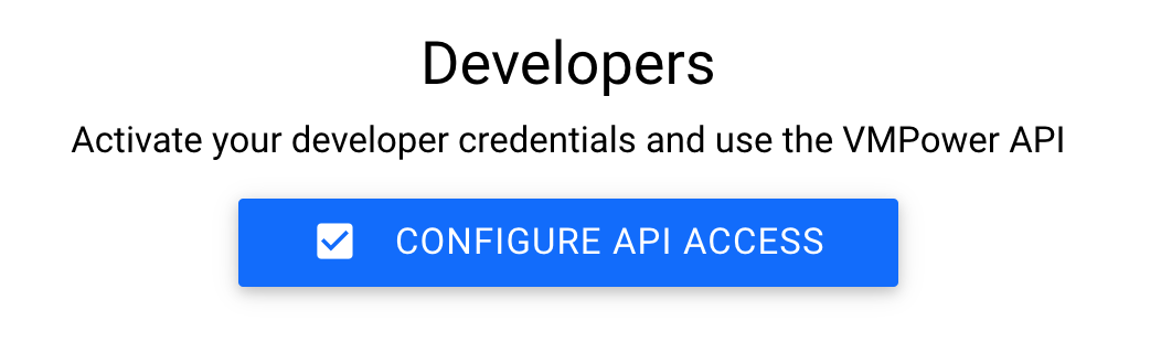 API secret generate button