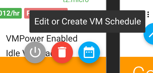 Edit or create schedule button